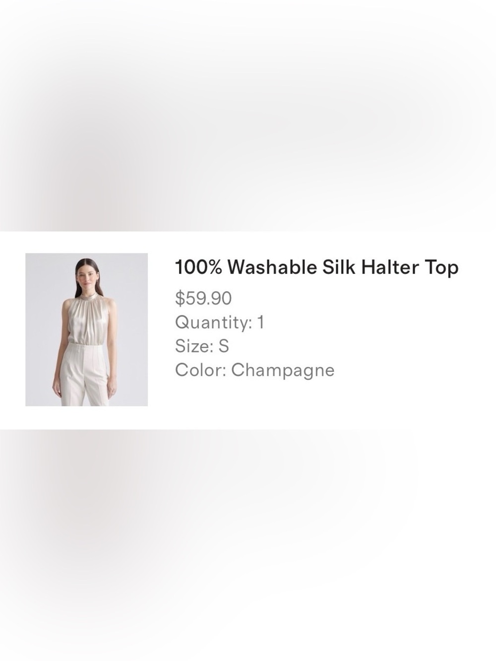 Quince 100% Washable Silk Halter Top size S - Picture 7 of 11